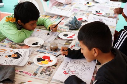 La pintura fue una de las cosas que más les gustó a los infantes.