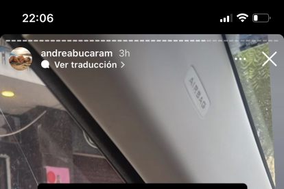 Publicación de Andrea ante lo ocurrido.