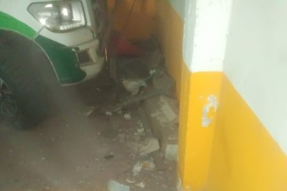 Parte de los daños que quedaron en la Prefectura.