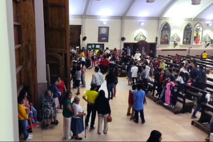 Muchos ciudadanos se refugiaron en una iglesia.