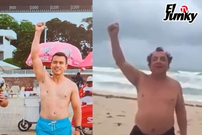 Dnaiel y Álvaro, captados en la misma posición.