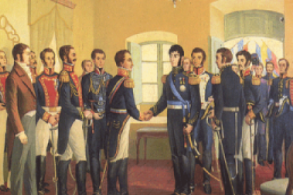 Encuentro de Bolívar y San Martín.