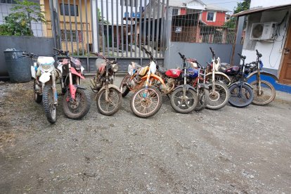 Estas motocicletas forman parte de las evidencias.