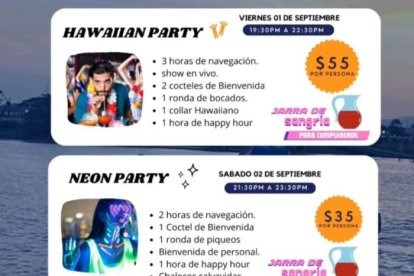 Actividades del lujoso catamarán del Río Guayas