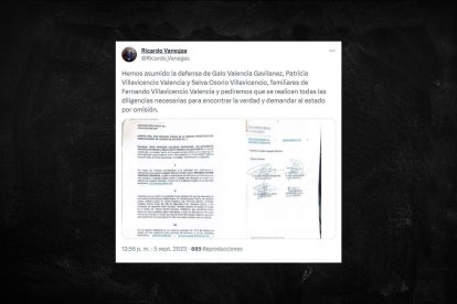 El 5 de septiembre de 2023, el abogado publicó que es el representante de otros parientes de don Villa.