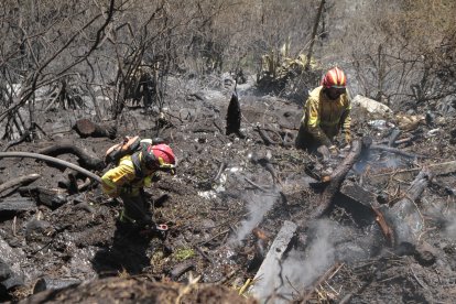 Aunque el fuego se controló, el peligro de que se reavive seguía vigente.
