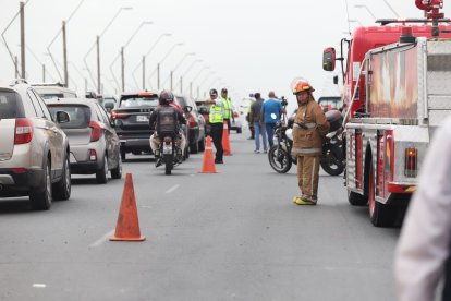 Hubo congestión vehicular por el accidente.
