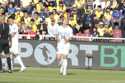 Canobbio, autor del gol uruguayo.