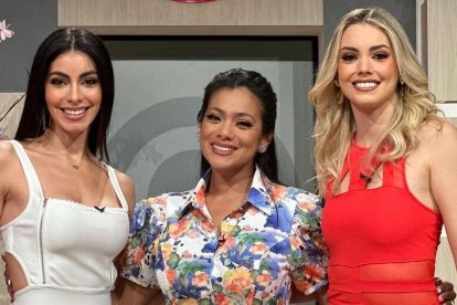 Virginia Limongi, Miss Ecuador 2018, Dora West y Carolina Aguirre, Miss Ecuador 2012.