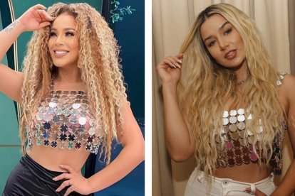 Blanka Sttroner y Janann Velasco lucen igual modelo de blusa, pero dicen que no es la misma.