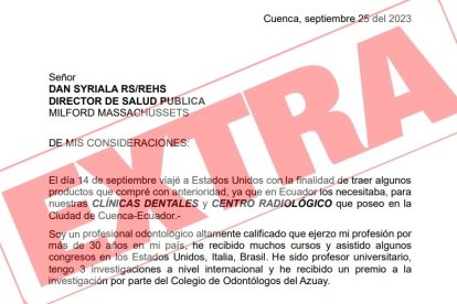 Carta dle doctor Hermida.