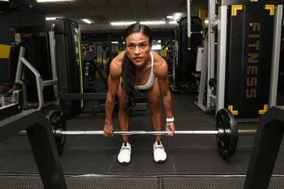 Sonnia Maridueña durante sus entrenamientos.