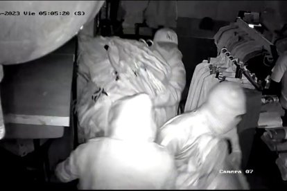 El momento del robo.