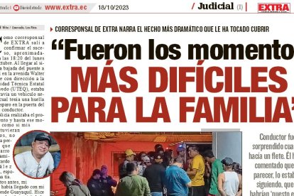 Así se publicó en la edición de EXTRA la noticia del homicidio de Ricardo.