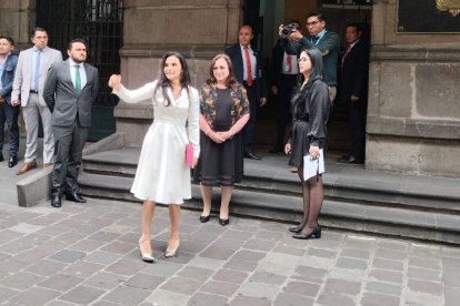 La vicepresidenta electa de Ecuador, Verónica Abad se reúne con Alfredo Borrero.