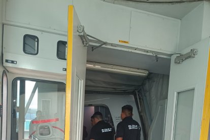 El sospechoso fue trasladado vía área.