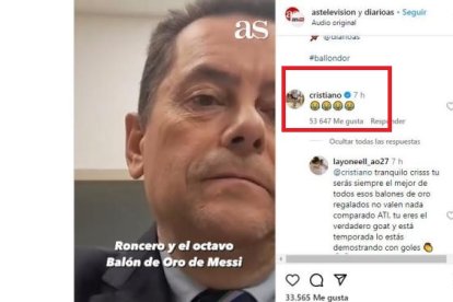 Este fue el mensaje que dejo en Instagram Cristiano Ronaldo.