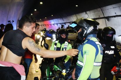 Agentes de Tránsito colaboraron en el control policial.