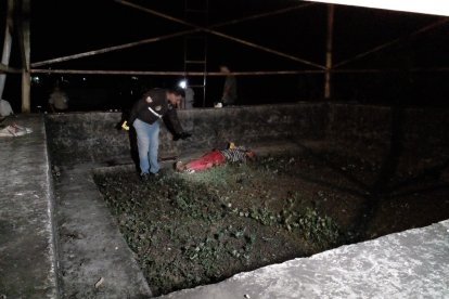 Los cuerpos de las cuatro víctimas quedaron sobre la calzada, uno cerca del otro.