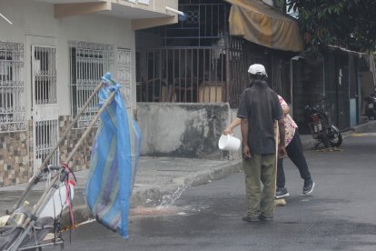 En el sitio limpiaron restos de sangre que aún estaban este sábado.
