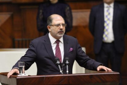 Henry Kronfle, en su primer discurso este viernes.