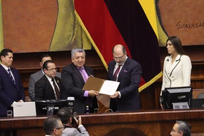 Eckenner Recalde (izq.), este viernes.