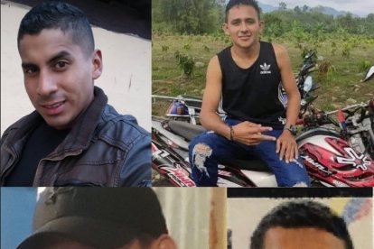 Desde la esquina superior de la foto: Iván Yungán, Carlos García, Francisco Escandón y Cristian Torres.