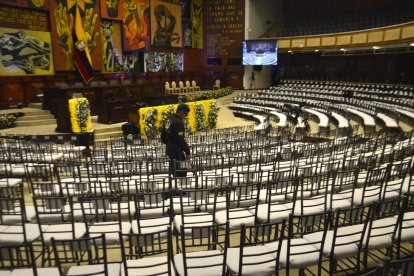 Así luce la Asamblea Nacional en donde será la posesión del nuevo Presidente.