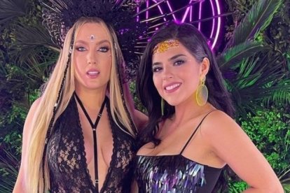 Valentina de Abreu con Emma Guerrero, su comadre y mejor amiga.