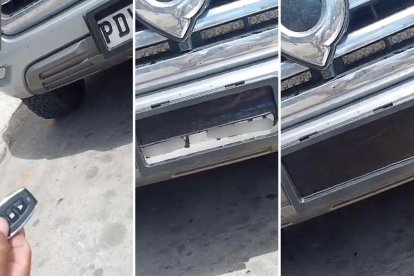 Captura del video publicado por los comerciantes de un taller de accesorios que fabrica dispositivos para burlar la ley.