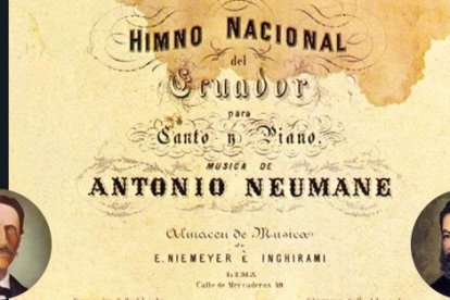 Antonio Neumane hizo la composición musical el poema-himno escrito por Juan León Mera.