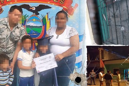 Rosa y Jhordan junto a tres de sus hijos. En esta gráfica estaba embarazada de su cuarto bebé.