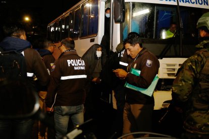 Los sospechosos fueron trasladados a Quito, luego de sus aprehensiones en siete provincias.