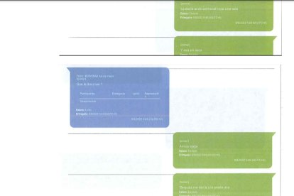 Este es el chat en el que se menciona a María Fernanda Vargas.