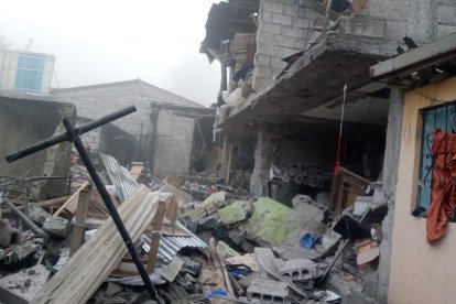 Los daños fueron graves en las estructuras de las casas.