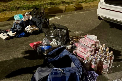 Algunos objetos que intentaban meter al centro penitenciario.