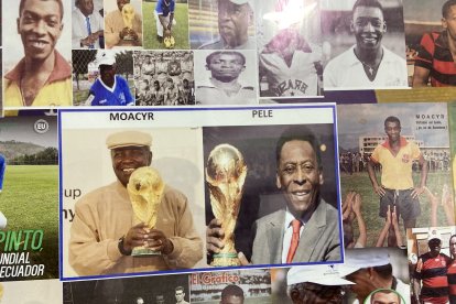 Recuerdos para siempre de Moacyr Pinto y Pelé.