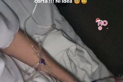 Foto publicada por Sofía, cuando estaba en el hospital.