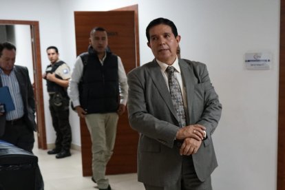 Édison Loiza, abogado del exvicepresidente Jorge Glas al término de la audiencia de solicitud de prelibertad.