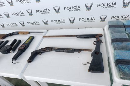 Lo decomisado en Esmeraldas.