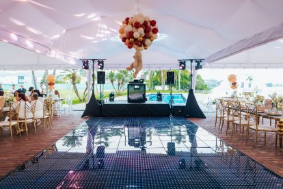 Parte de la decoración de la recepción.