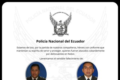 La Policía Nacional publicó un comunicado manifestando sus condolencias.