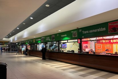 El ambiente en la Terminal, dentro del inmueble.