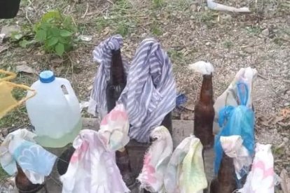 El material encontrado por la Policía.