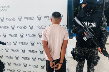 El detenido en Esmeraldas.