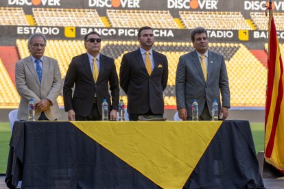 El 13 de diciembre de 2023, Antonio Álvarez fue presentado como presidente de Barcelona, en un acto realizado en el estadio Monumental.