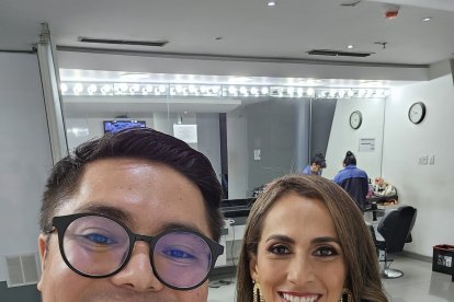 Mauricio y María José Flores durante la entrevista.