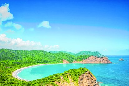 Playas Los Frailes en Manabí, Ecuador.