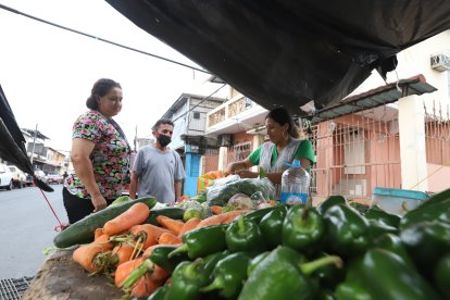 Su esposa, Blanca Tigxe, trabaja junto con él. Ella empezó el negocio.