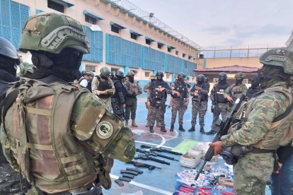 Durante una intervención en la Penitenciaría del Litoral.